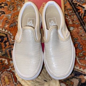Size 11 c, Cream sparkle vans 🤍